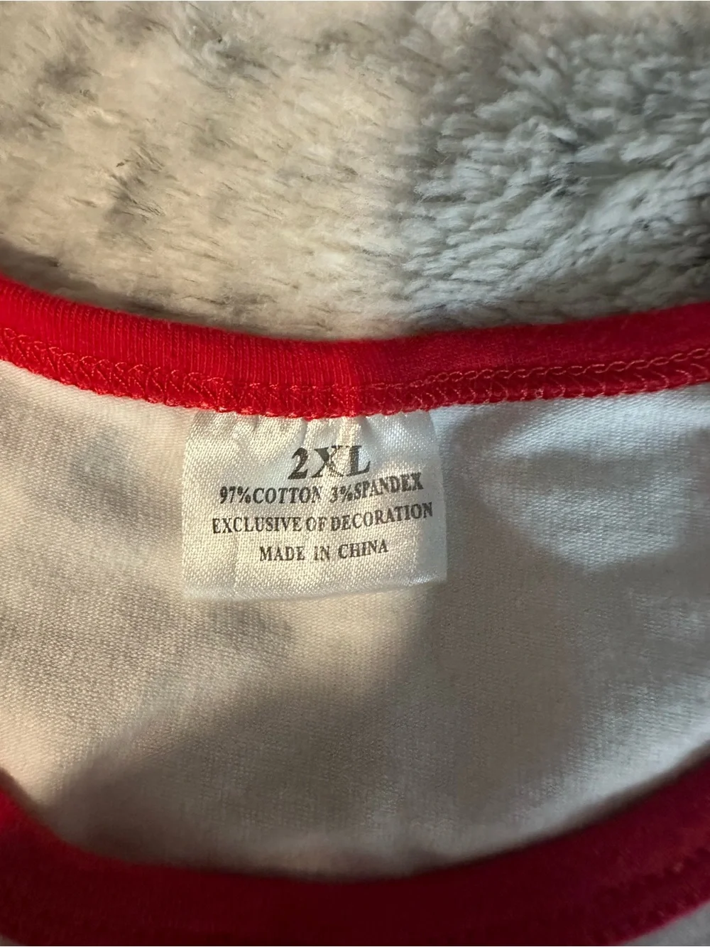 Girls' White Long-Sleeve 'Love You More' Top with Red Striped Ruffle Sleeves